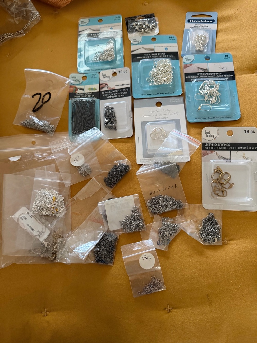 Jewelry findings and costume necklaces chains.